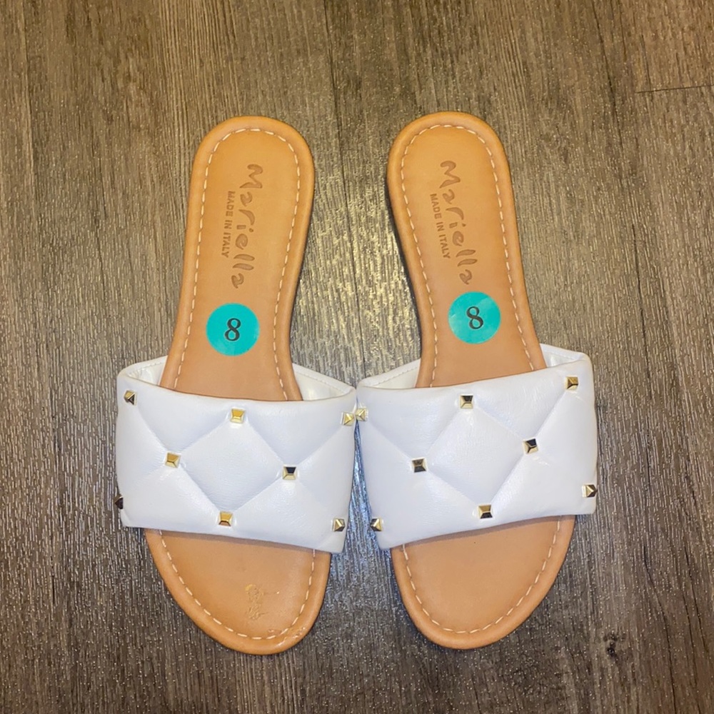 White sandals